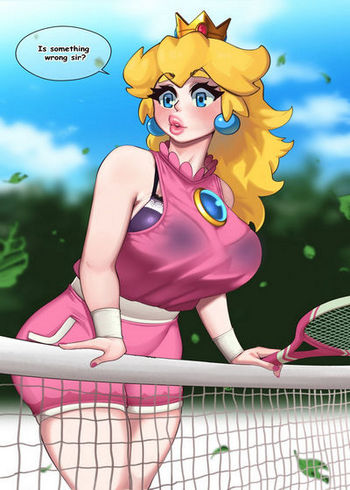 Peach On The Tennis Court